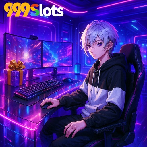 Imagem promocional da 999SLOTS mostrando a plataforma e suas vantagens