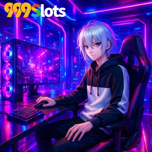Imagem promocional da 999SLOTS mostrando a plataforma e suas vantagens