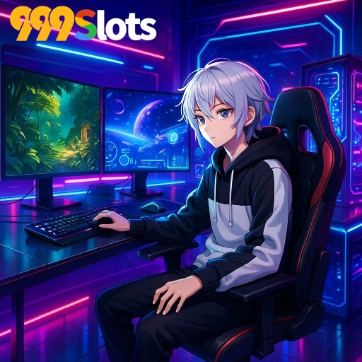 Imagem promocional da 999SLOTS mostrando a plataforma e suas vantagens