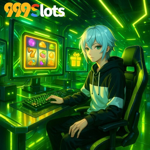 Imagem promocional da 999SLOTS mostrando a plataforma e suas vantagens